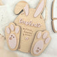 First Easter Floral Bunny Plaque