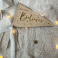 Nice list and Believe Wooden Christmas Flags