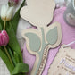 Mother's Day Flower Handprint Keepsake - First Mother’s Day Personalised Gift Plaque Wood and Acrylic
