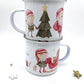 Personalised Santa & Elves Mug & Treat Bag