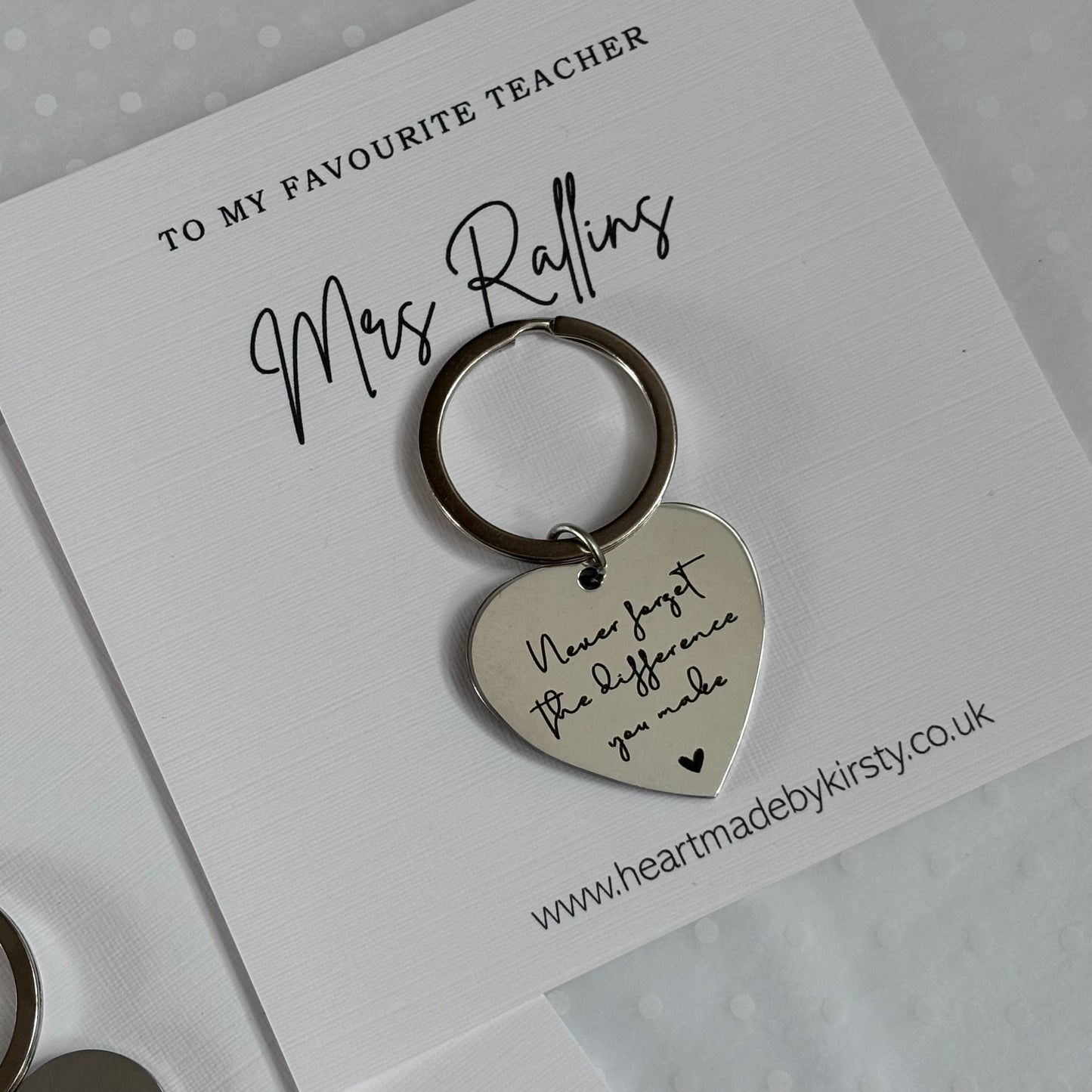 Teacher Heart Keyring