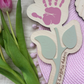 Mother's Day Flower Handprint Keepsake - First Mother’s Day Personalised Gift Plaque Wood and Acrylic