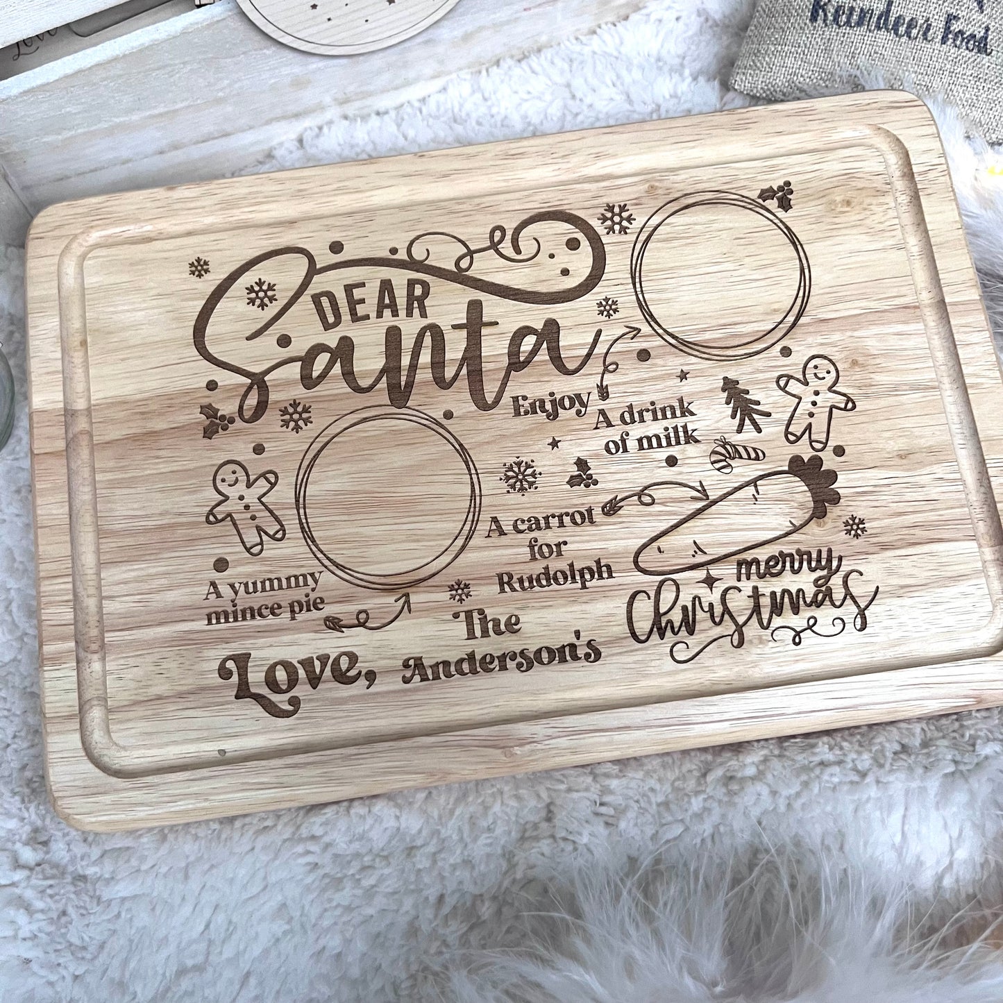 Personalised Christmas Eve Santa’s Treat Board - Gingerbread