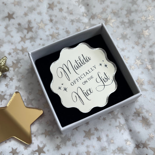 Personalised Nice List Badge