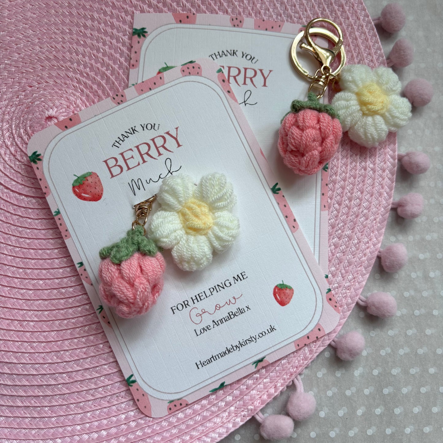 Strawberry - Thank you Teacher Keyring