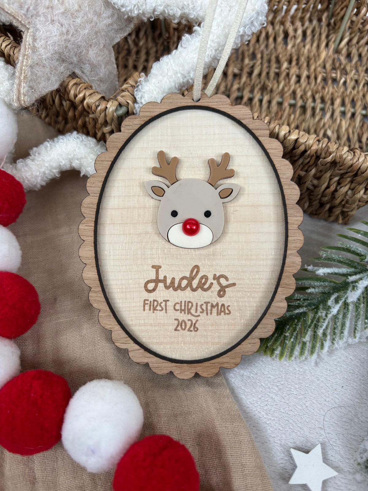 Baby’s First Christmas Rudolf Bauble