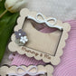 Mother's Day Fridge Magnet Frame Gift for Grandma, Gift for Mum, Mini Wooden Photo Frame with flowers