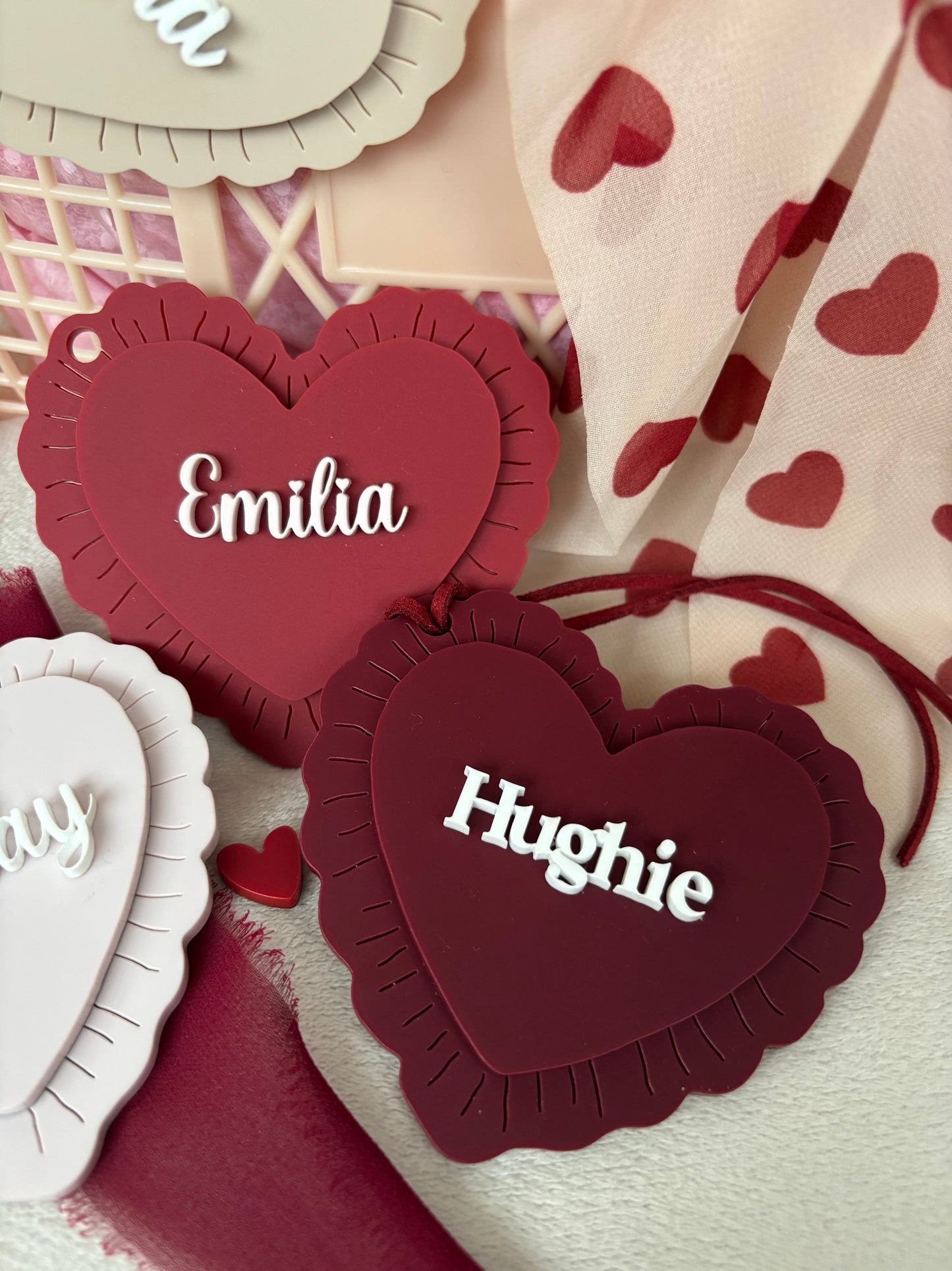 Ruffle Heart Tags