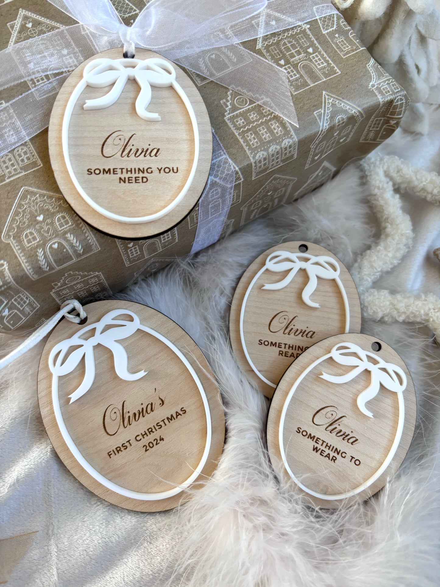 Mindful Gifting Wooden Tags - Bows