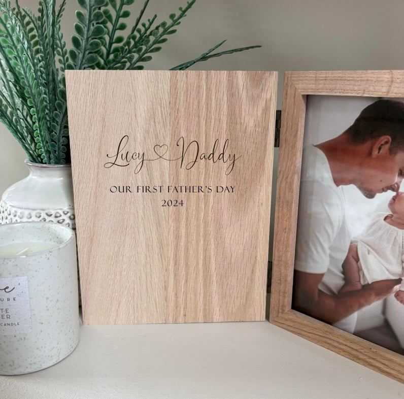 Personalised Father’s Day Frame - Heart Name