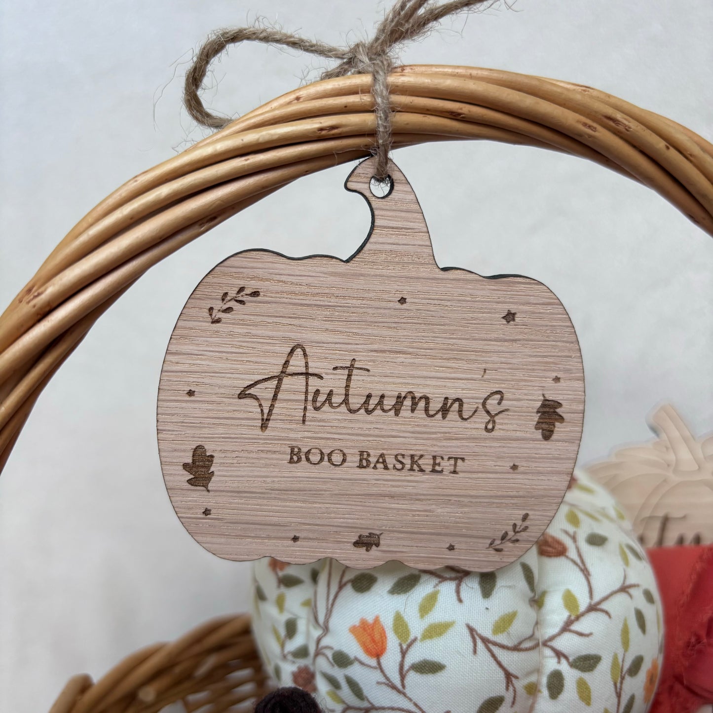 Boo Basket Pumpkin Halloween Tag