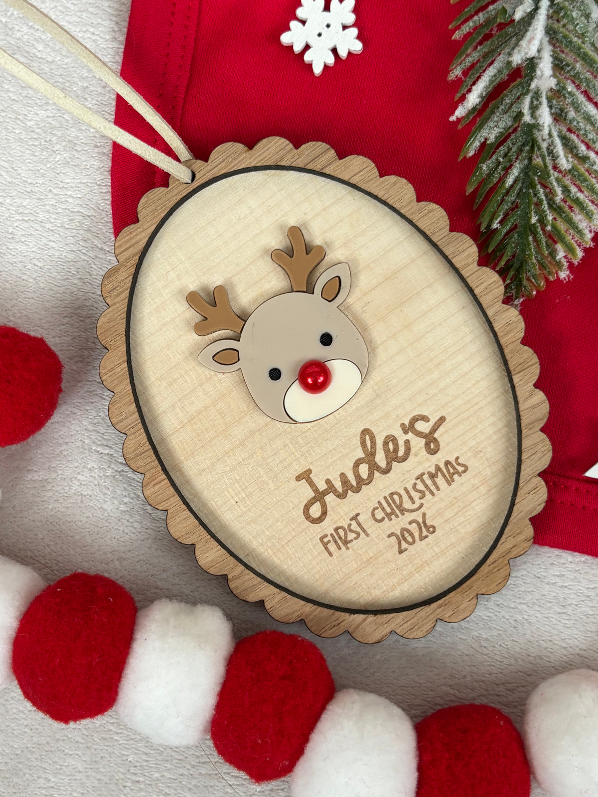 Baby’s First Christmas Rudolf Bauble