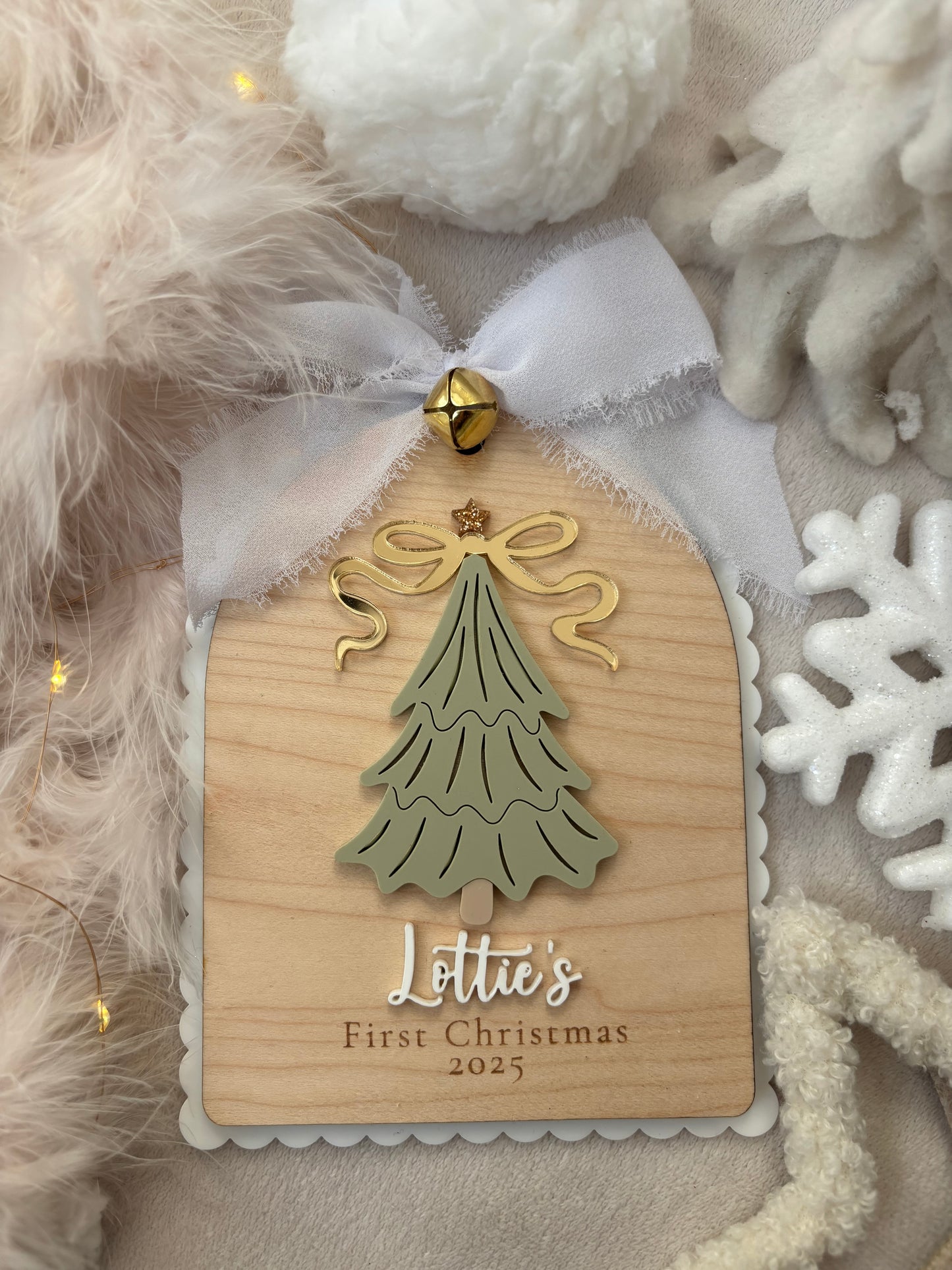 First Christmas Photo Plaque & Bauble - Christmas Tree