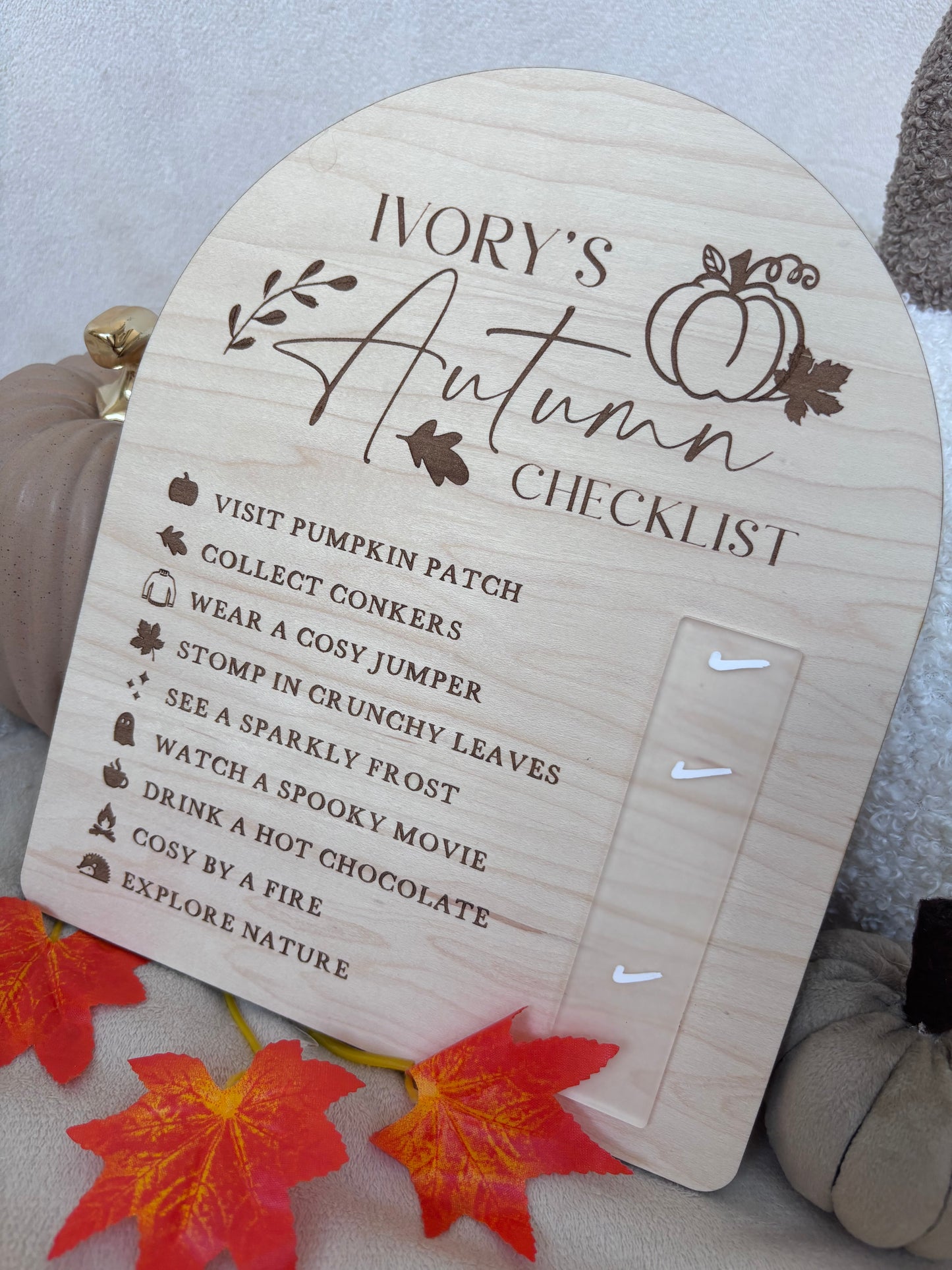 Personalised Autumn Checklist