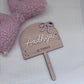 Personalised Wooden Arch Cake Topper - Bow