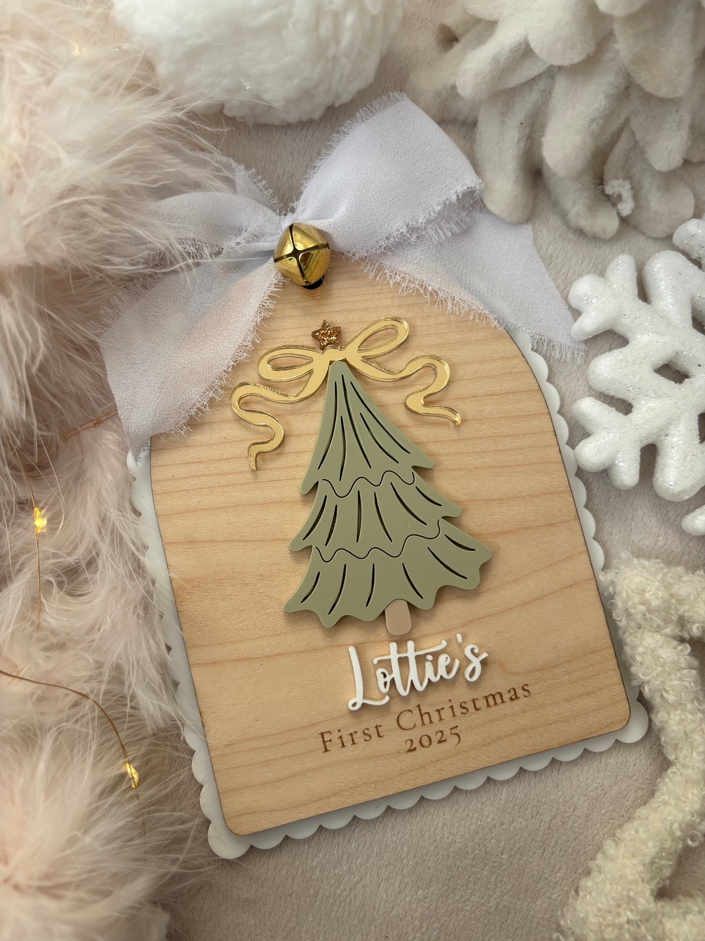 First Christmas Photo Plaque & Bauble - Christmas Tree