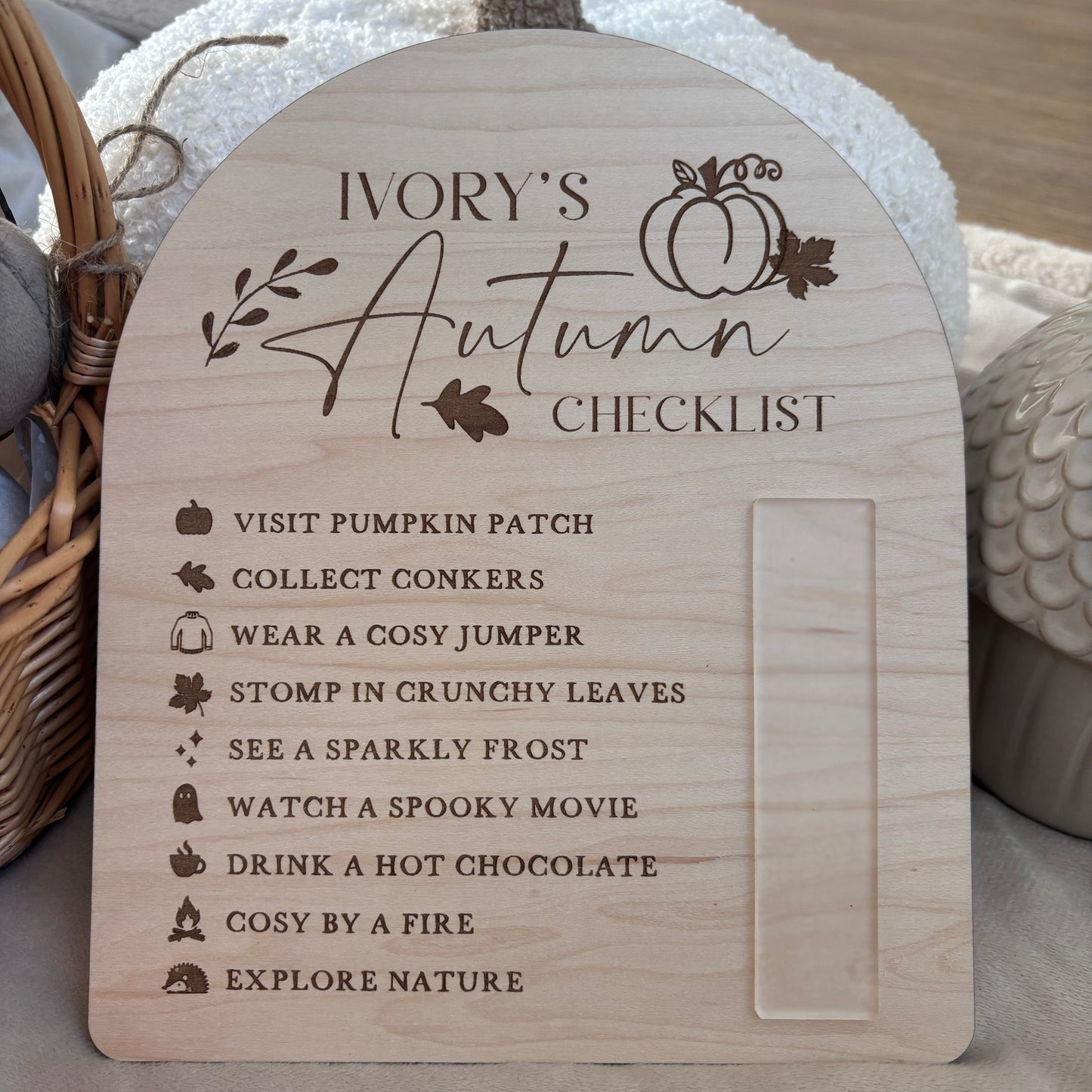 Personalised Autumn Checklist