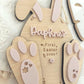 First Easter Floral Bunny Plaque