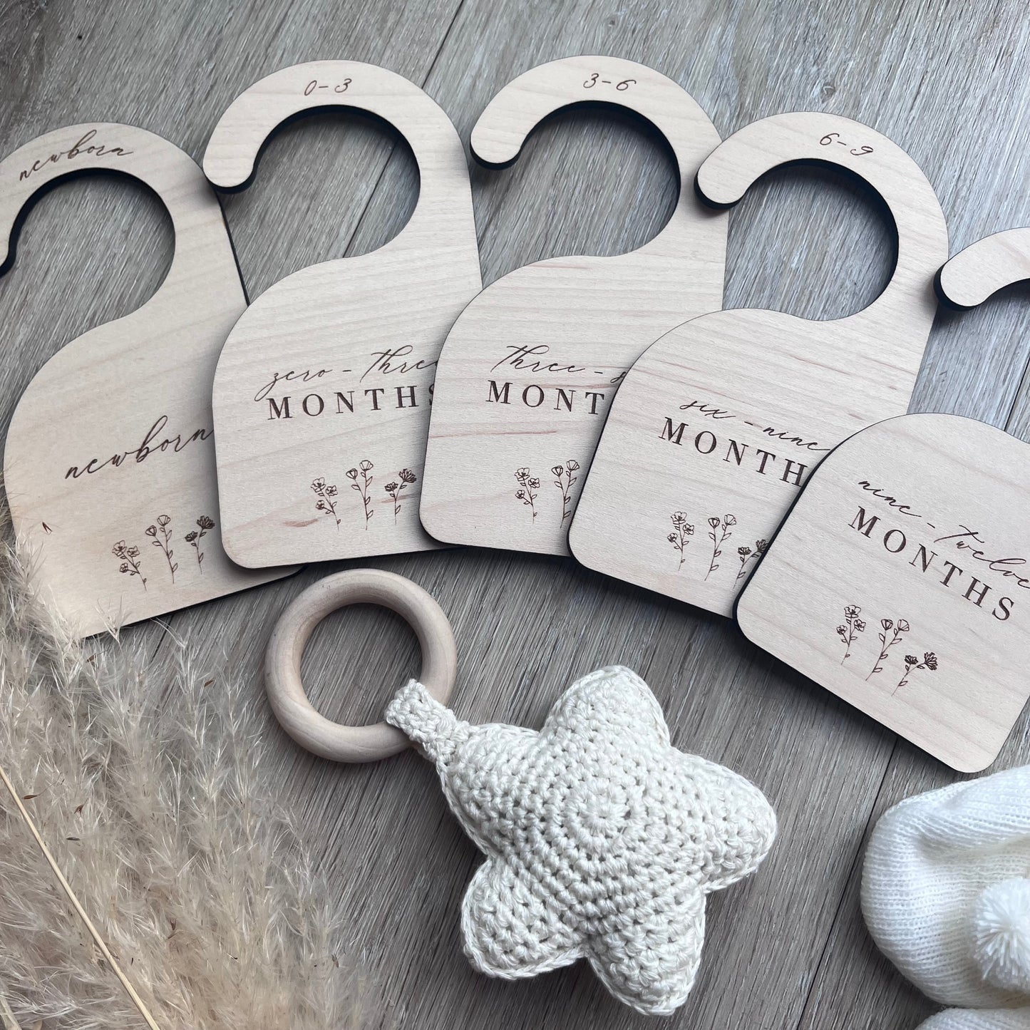 Baby Wardrobe Dividers - Wildflower set