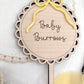 Personalised Wooden Cake Topper - Bow