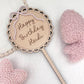 Personalised Wooden Cake Topper - Bow