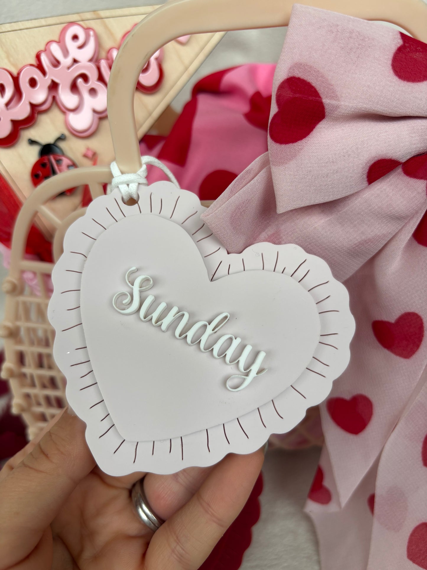 Ruffle Heart Tags