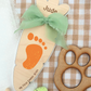 Personalised Carrot First Easter Footprint Plaque
