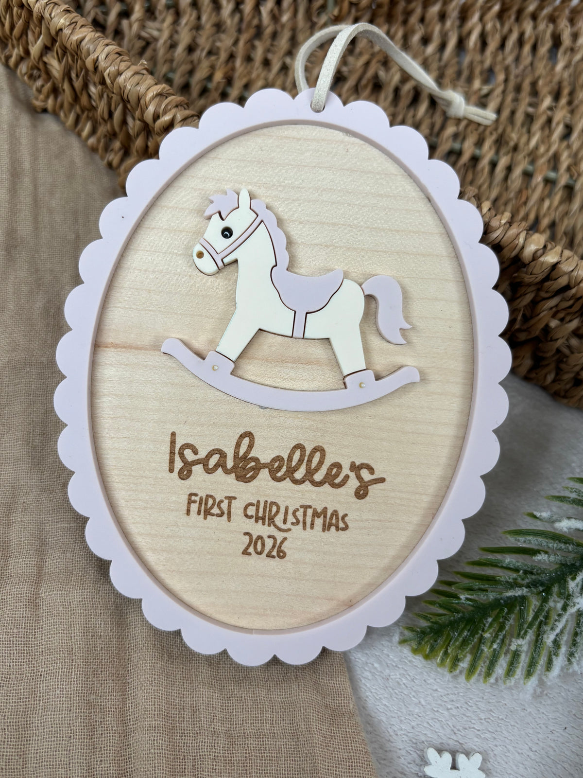 Baby’s First Christmas Rocking Horse Bauble