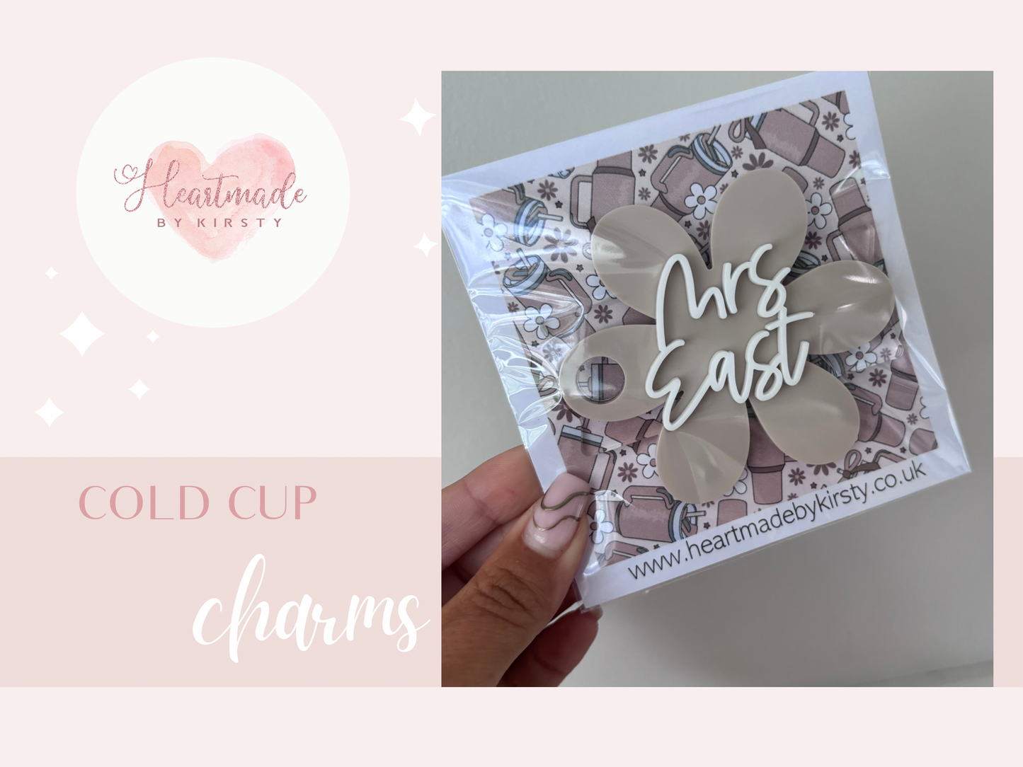 Personalised Cold Cup Charm - Teacher