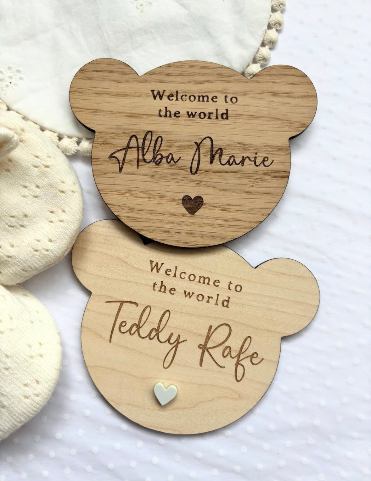 Teddy Name Announcement Plaque
