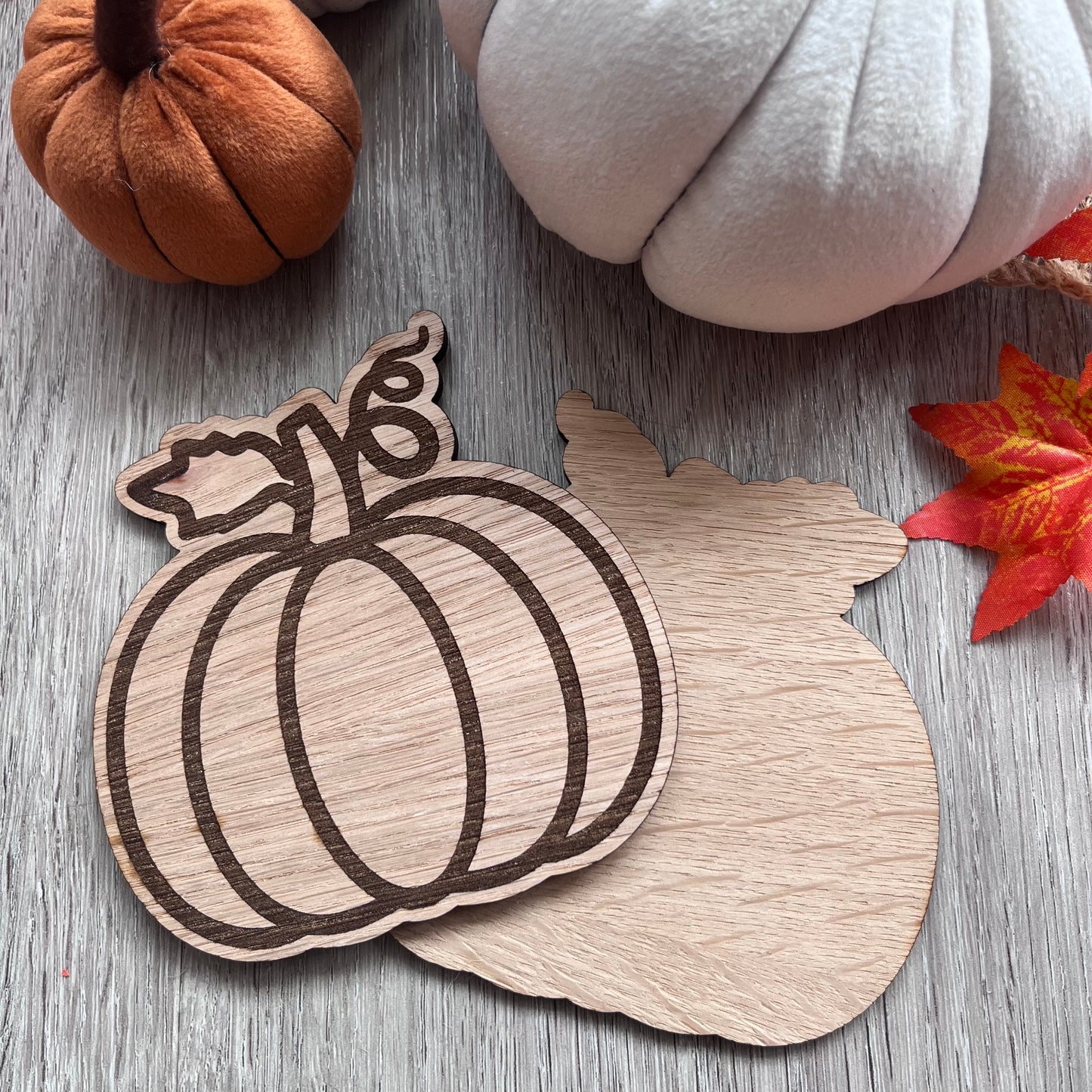 Wooden Pumpkin Coasters