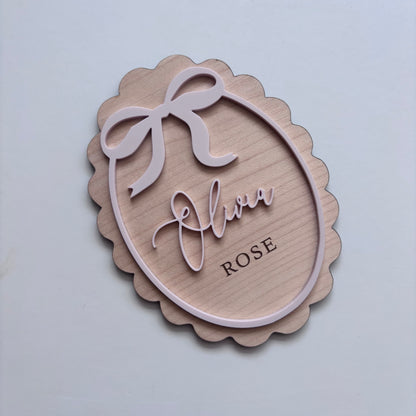 Bow Frame Name Announcement Plaque