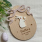 Bunnies and Bows First Easter Plaque & Basket Tag