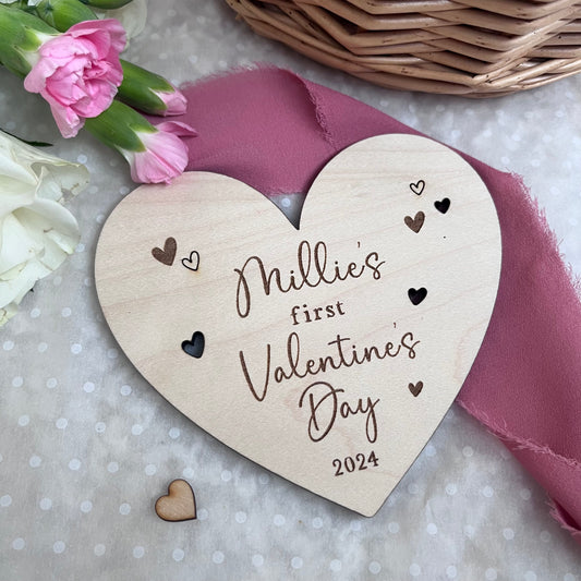 My First Valentines Heart Plaque