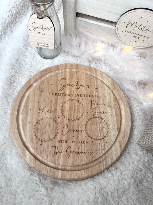 Personalised Christmas Eve Santa’s Treat Board Round