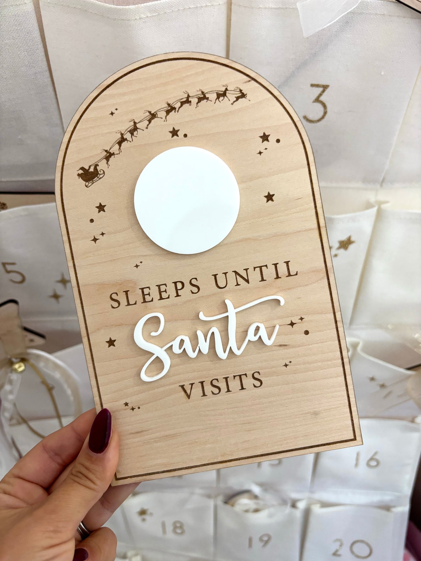 Santa Sleigh Days until Christmas Countdown