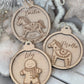 Personalised Rocking Horse, Gingerbread Bauble : Wooden Snowglobe Tree Ornament