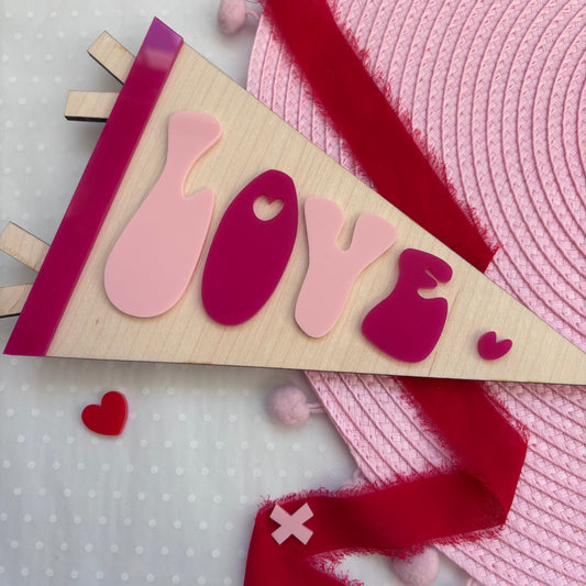 Valentines Love Pennant