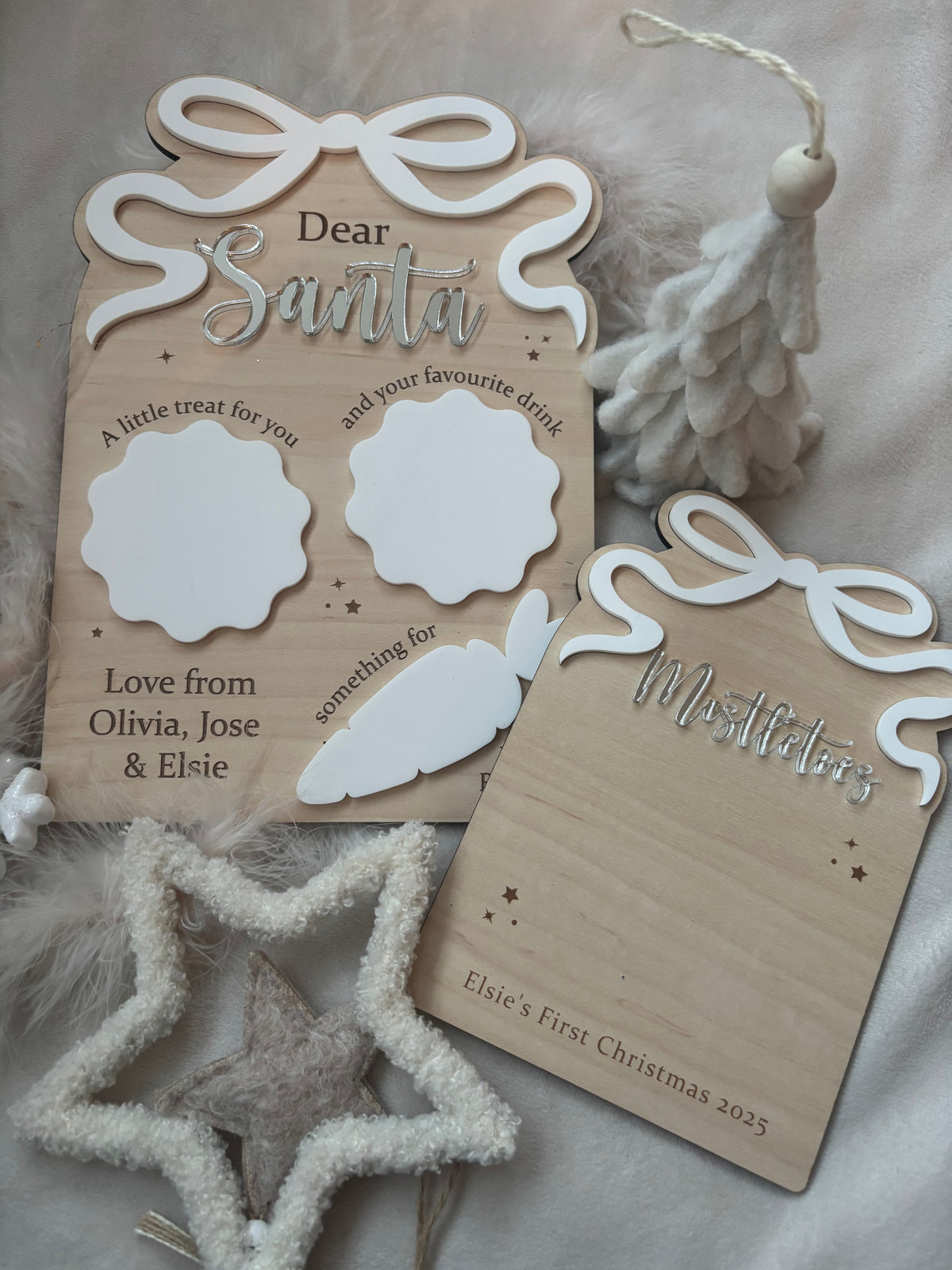 Santa’s Christmas Eve Treat Board - Bow Design