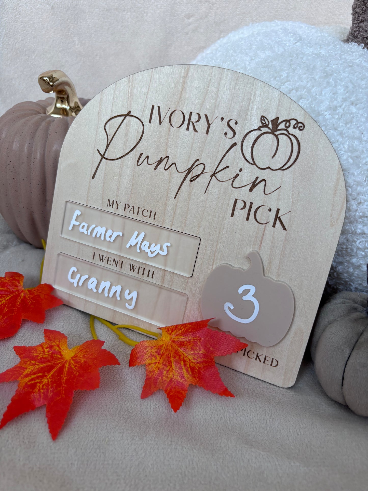 Personalised Pumpkin Patch Board