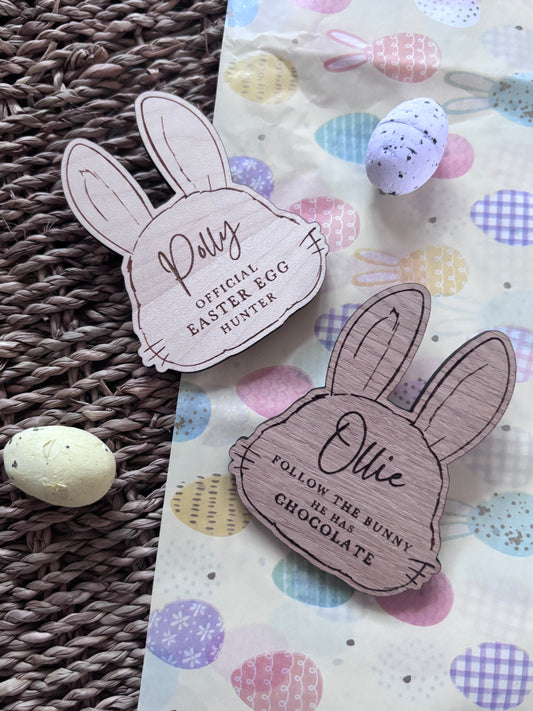 Personalised Easter Bunny Badges