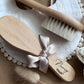 Personalised Baby’s 1st Brush Soft Wool & Wood Engraved Gift