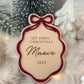 First Christmas Bow Photo Plaque & Bauble