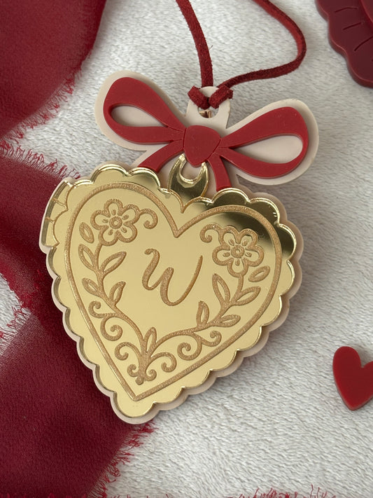 Gold Locket Heart Tag