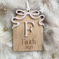 Personalised Bow Initial Bauble
