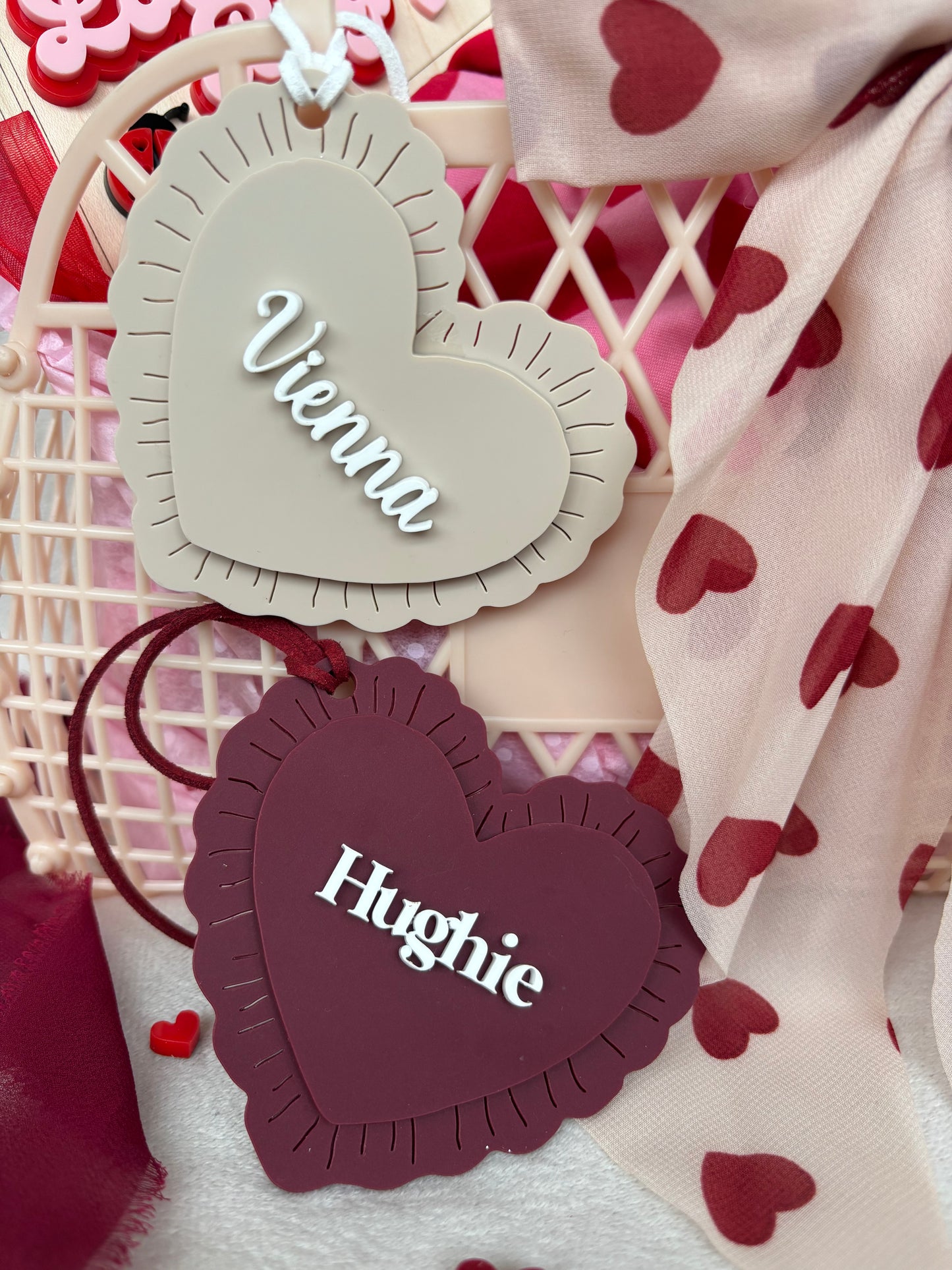 Ruffle Heart Tags