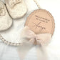 Hello World Baby Name Plaque with Chiffon Ribbon