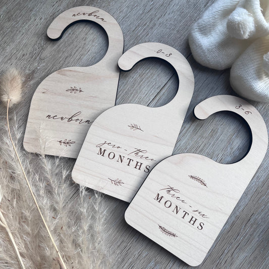 Baby Wardrobe Dividers - Leaf set