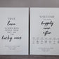 Monochrome Wedding Signage