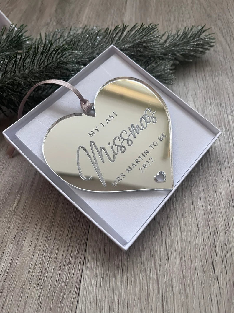 Personalised Last Missmas Bauble